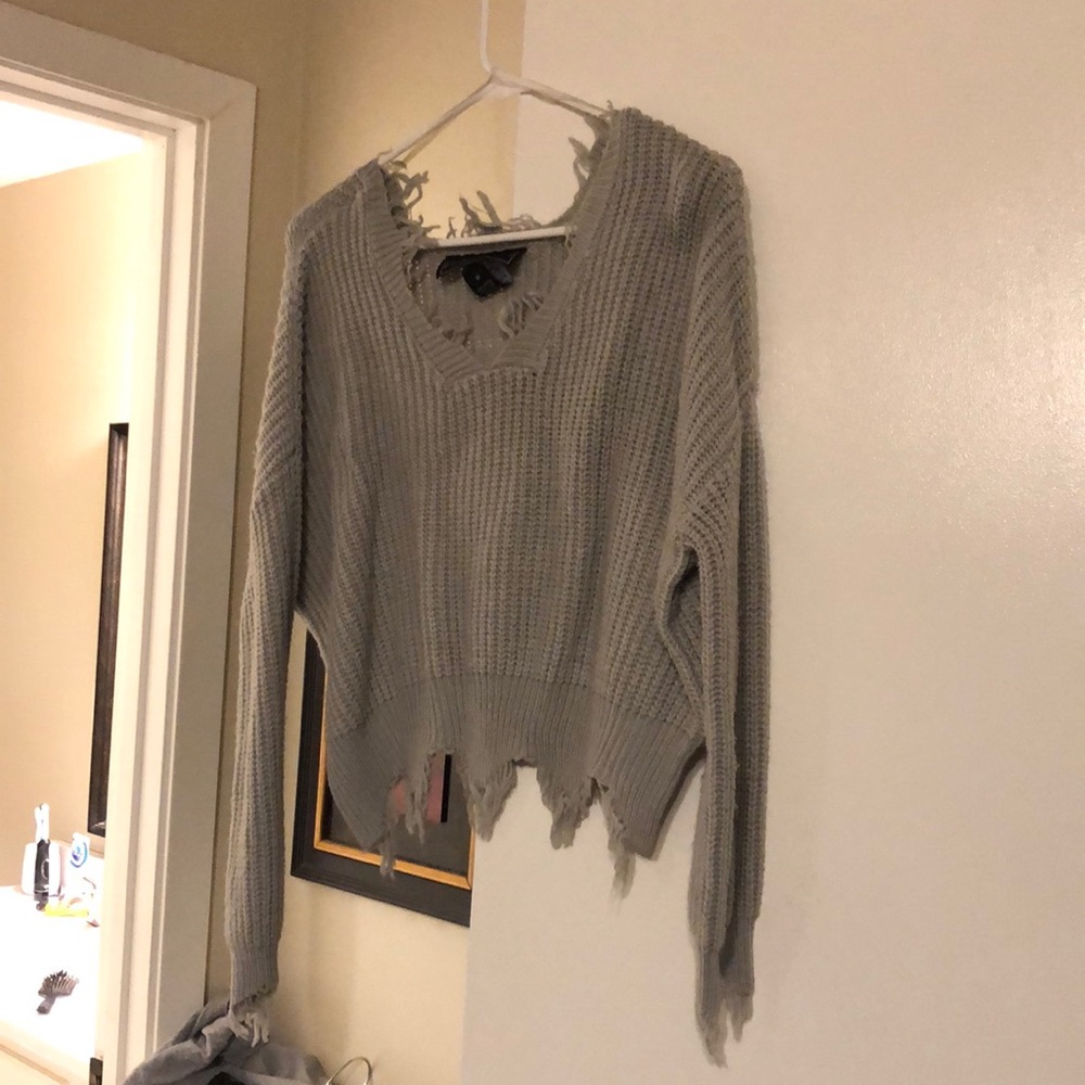 Distressed sweater